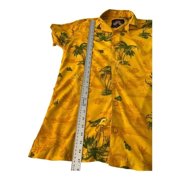 Hawaiian Palm Tree Hula Girl Short Sleeve Shirt Small - Picture 10 of 12